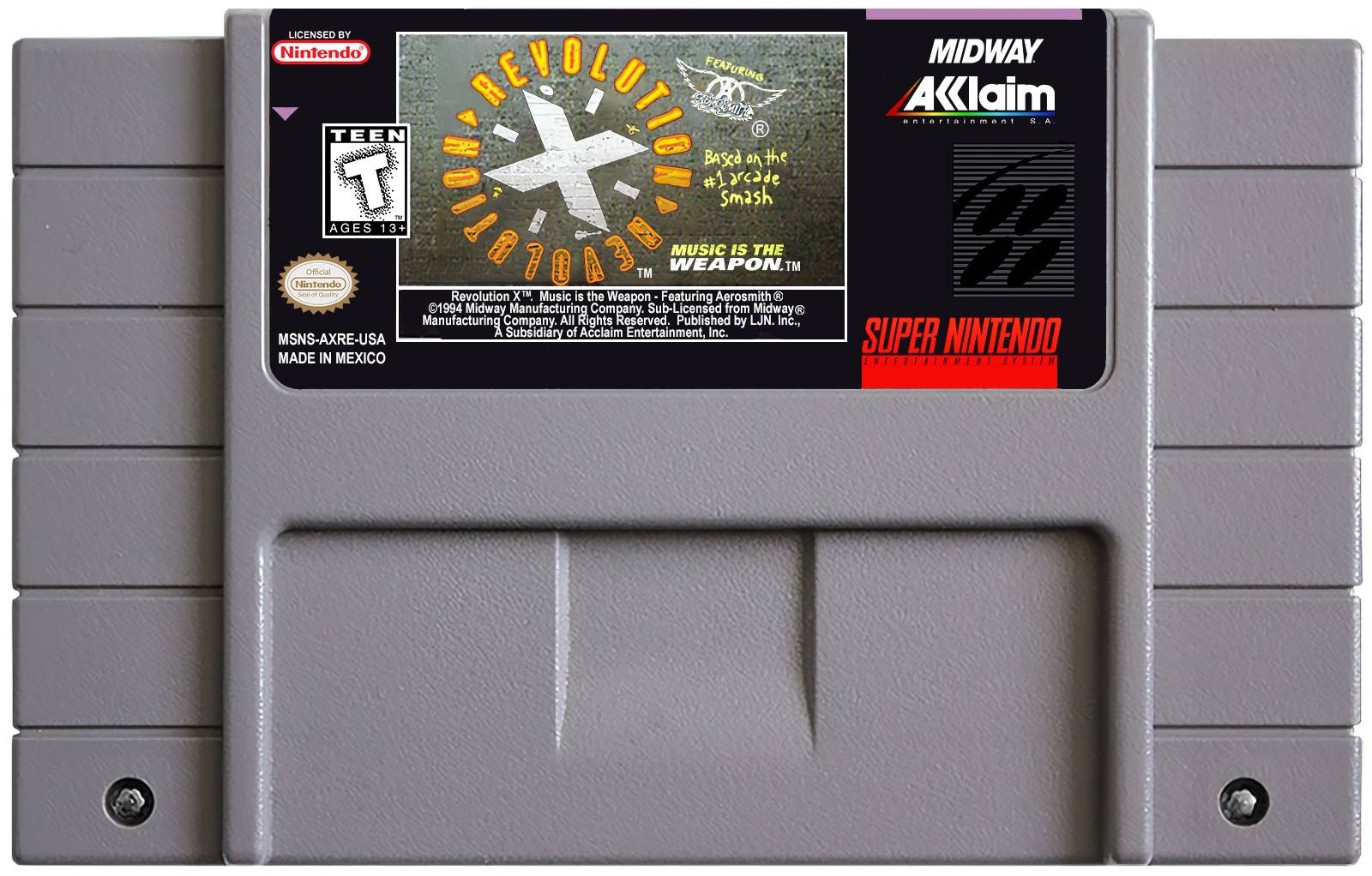 Лицензионный картридж Revolution X для Super Nintendo